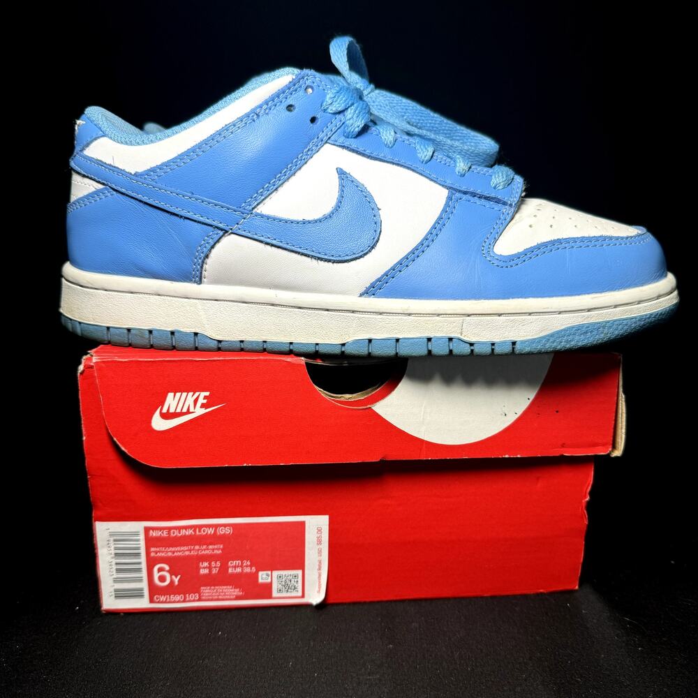 Nike Dunk Low GS University Blue - Size 6 - Men's White Blue Trending Shoes